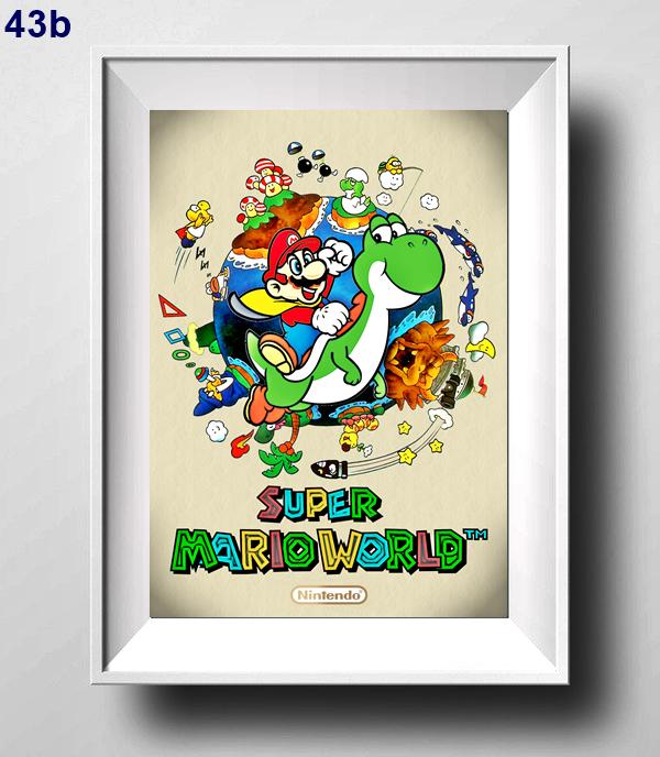 Quadro Decorativo Games Desenho Super Mario World