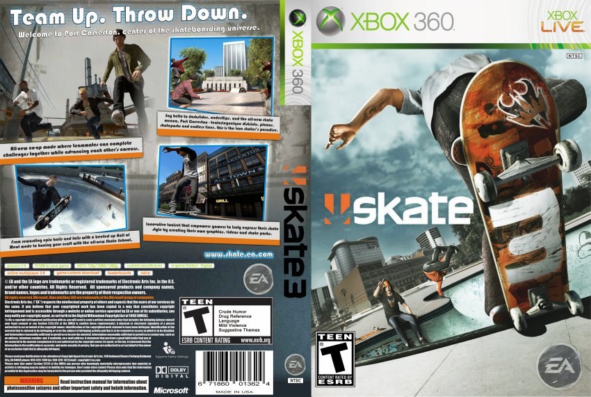 Jogo Skate 3 - Xbox 360 - Seminovo - Game Hauser